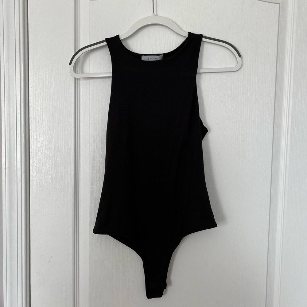 Black bodysuit in a size small by Gaze for sale